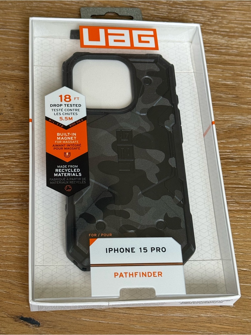 New URBAN ARMOR GEAR UAG iPhone 15 Pro Case Pathfinder grey black camo Unique
